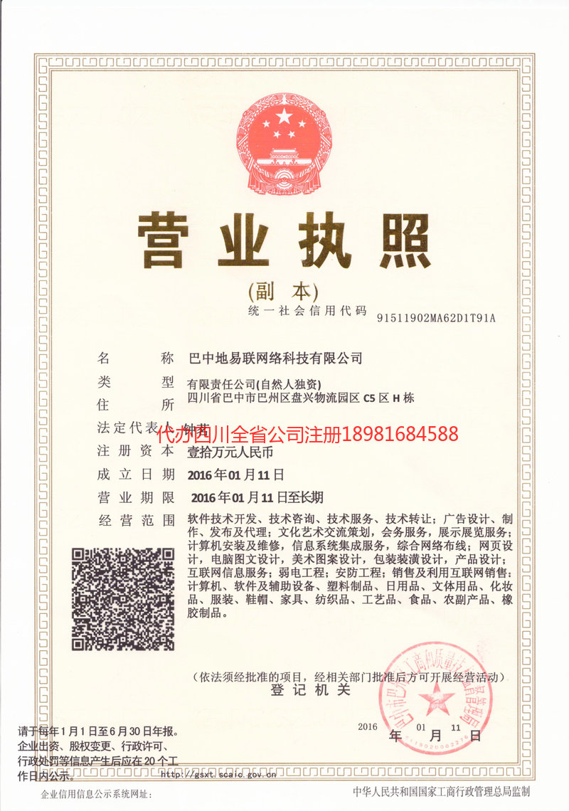 丽水丽水地易联网络科技有限公司
